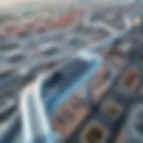 Aerial Perspective of Etihad Rail Development Aerial view of Etihad Rail construction