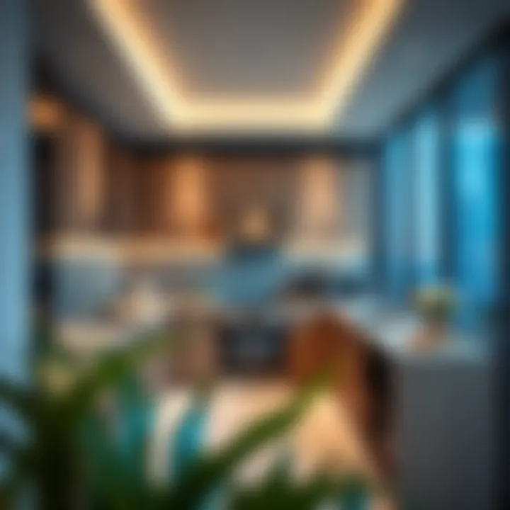 Affordable one-bedroom apartment kitchen in Dubai