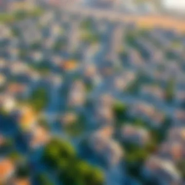 Aerial view of affordable neighborhoods in Dubai
