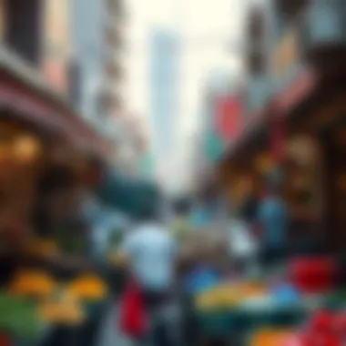 Local market scene showcasing Dubai's vibrant lifestyle