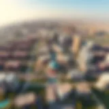 Aerial view of Al Foah district highlighting urban development