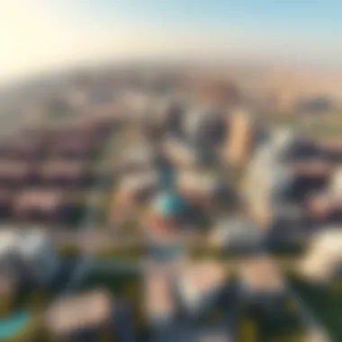 Aerial view of Al Foah district highlighting urban development