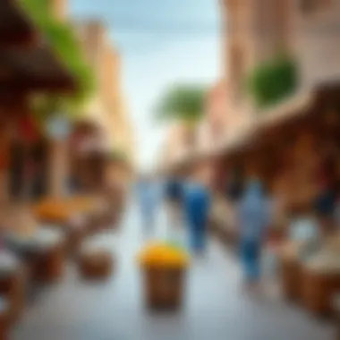 Vibrant local market showcasing traditional goods in Al Foah