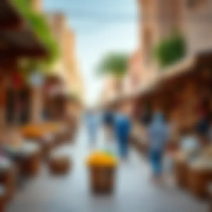 Vibrant local market showcasing traditional goods in Al Foah