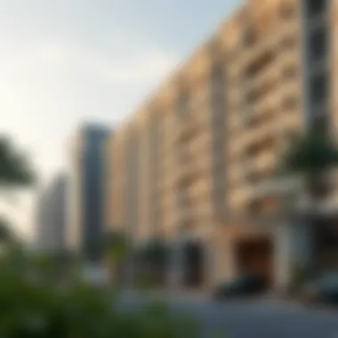 Luxurious residential buildings along Binghatti Avenue.