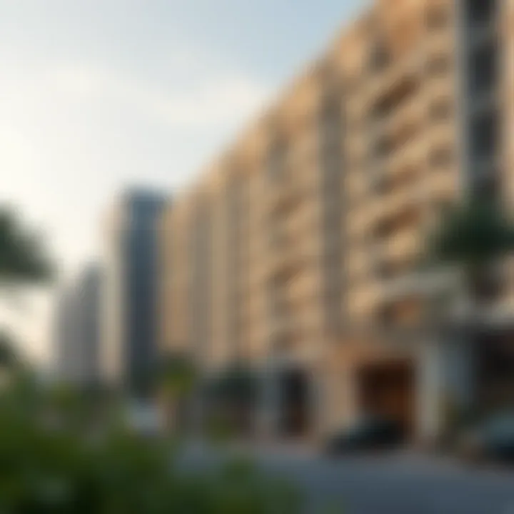 Luxurious residential buildings along Binghatti Avenue.