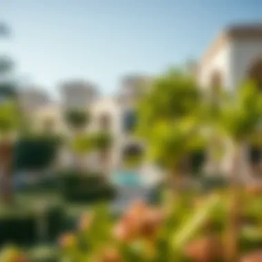 Lush landscaping surrounding Arabella Townhouse