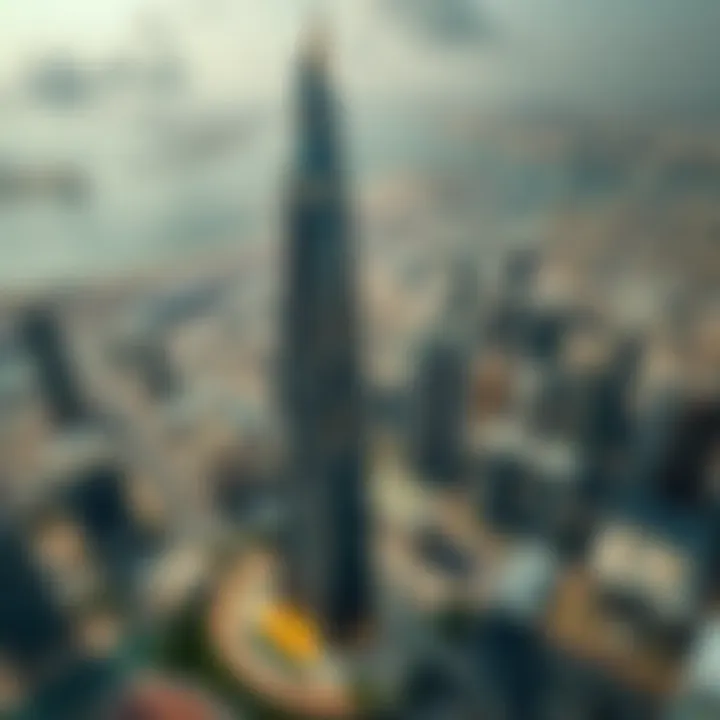 Economic Impact of Bin Kamel Tower Aerial perspective showcasing the economic impact of Bin Kamel Tower on Dubai