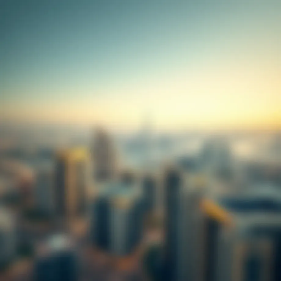 Aerial view of Dubai's skyline showcasing luxury real estate
