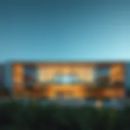 Stunning architectural view of منتجع بطين ليوا showcasing its modern design