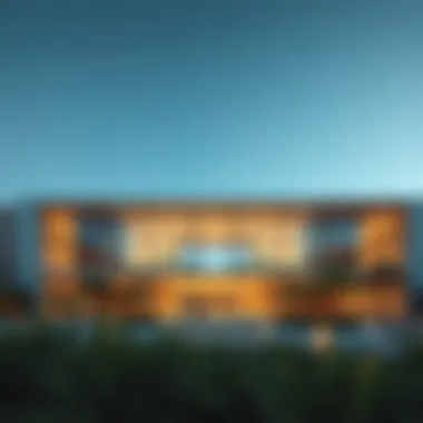 Stunning architectural view of منتجع بطين ليوا showcasing its modern design