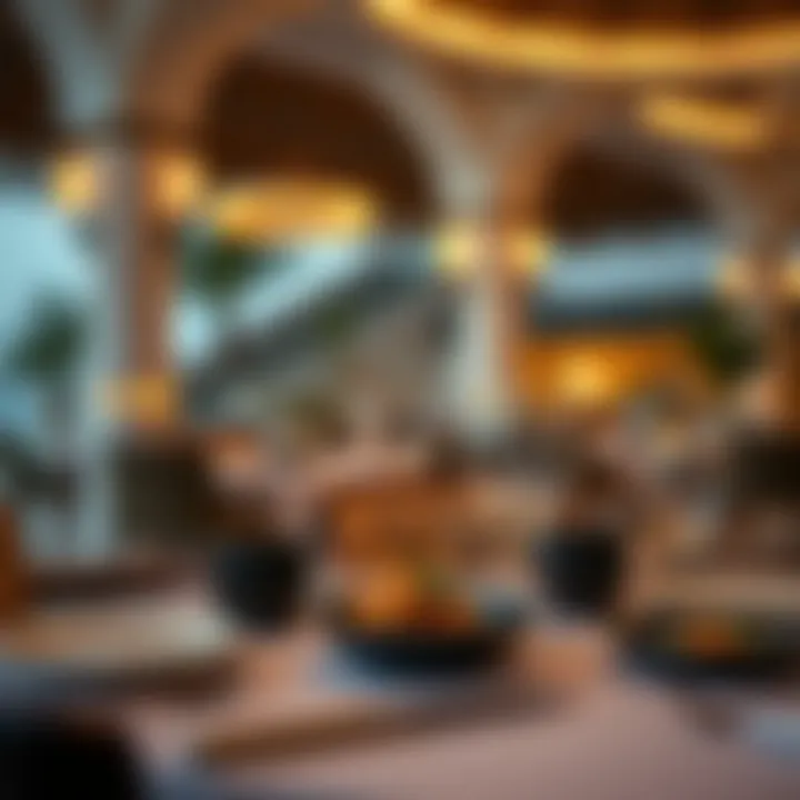 Elegant dining experience with exquisite cuisine at the resort's restaurant