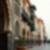 Heritage architecture in Bur Dubai showcasing intricate designs