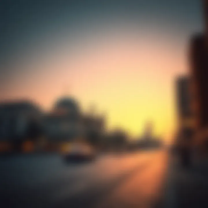 Stunning view of a prominent landmark in Bur Dubai at sunset