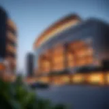 Modern architectural design of a business center in Dubai