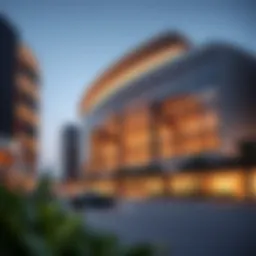 Modern architectural design of a business center in Dubai