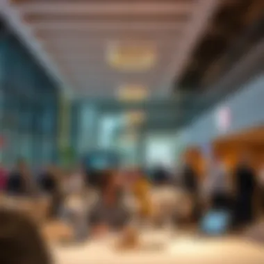 Networking event at a business center in the UAE