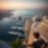 Aerial view of Dorra Bay showcasing its stunning architecture