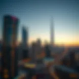 Stunning skyline view of Downtown Dubai