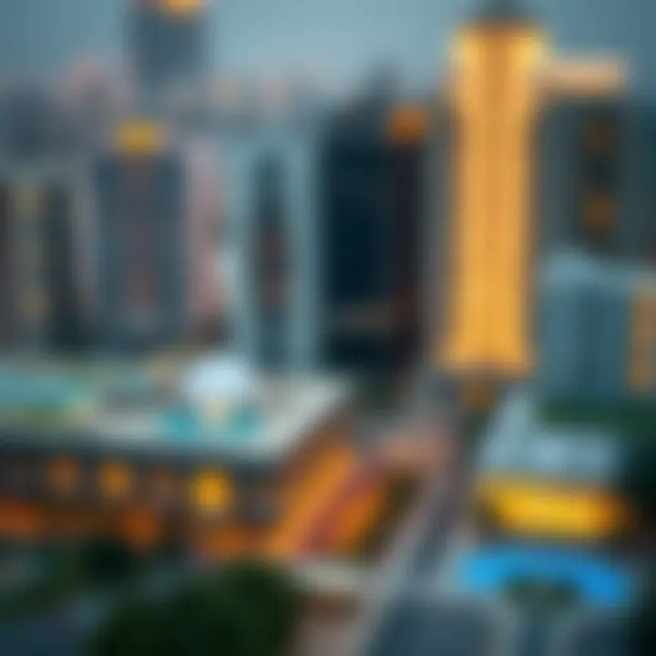 Urban planning diagram showcasing community integration in downtown areas