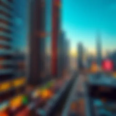 Vibrant cityscape illustrating the dynamic lifestyle of downtown Dubai