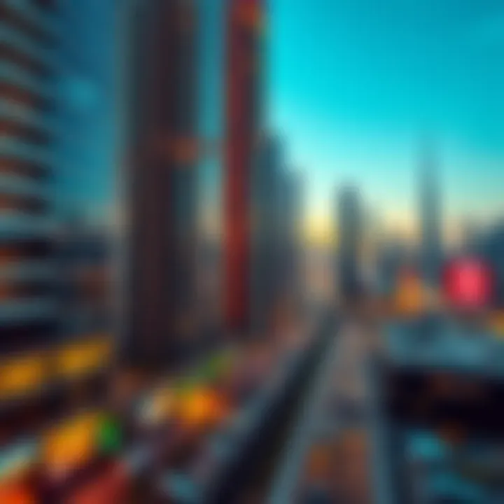 Vibrant cityscape illustrating the dynamic lifestyle of downtown Dubai