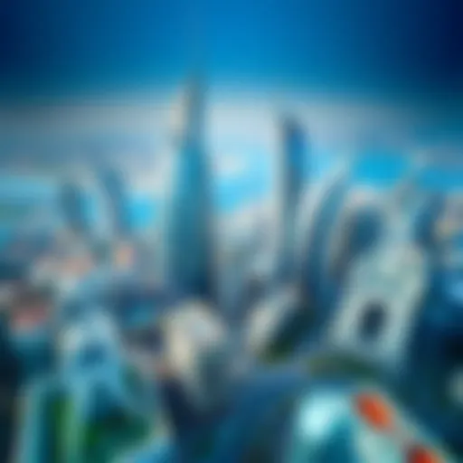 A breathtaking aerial view of Dubai showcasing modern architecture