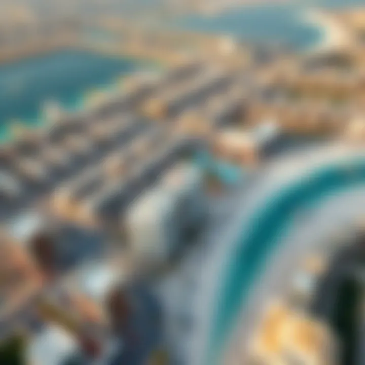 Aerial Perspective of Real Estate Developments in Deira Aerial view showcasing real estate developments in Deira