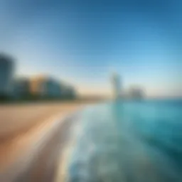 Stunning view of Dubai Islands with vibrant beaches