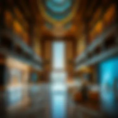 Elegance of Dubai Parks Hotel Lobby Luxurious lobby interior of Dubai Parks Hotel