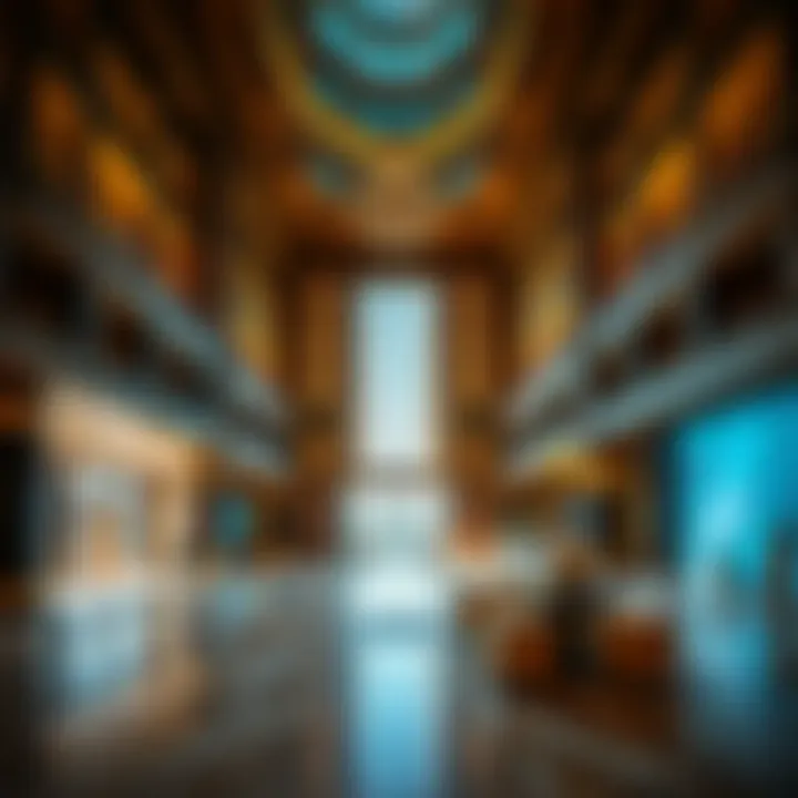 Elegance of Dubai Parks Hotel Lobby Luxurious lobby interior of Dubai Parks Hotel