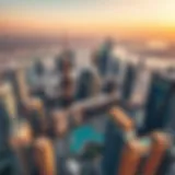 Aerial view of Dubai skyline showcasing modern architecture