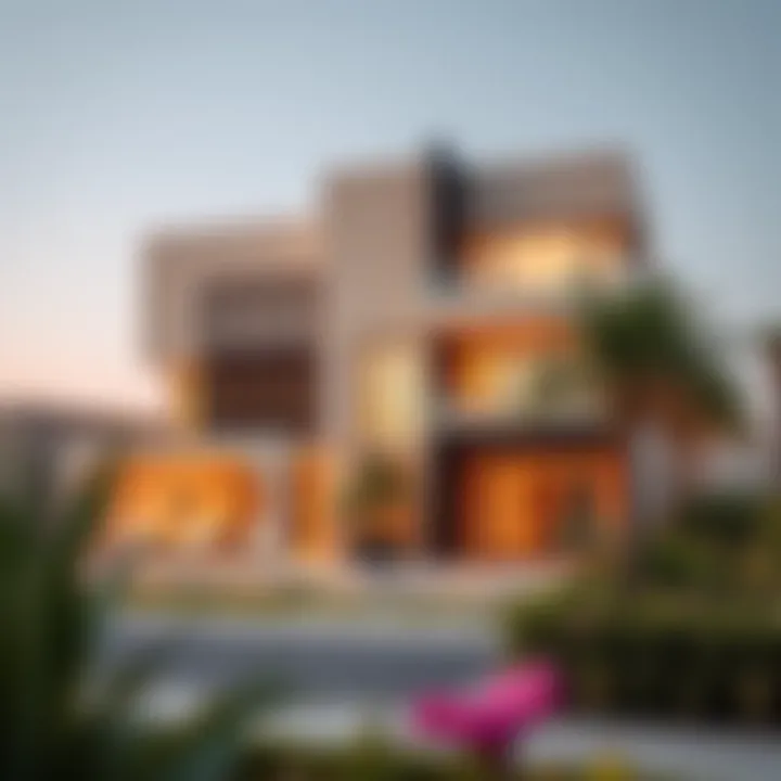 Luxurious villa showcasing modern architecture in Dubai
