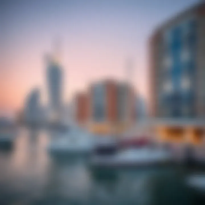 View of Dubai Wharf showcasing modern architectural designs