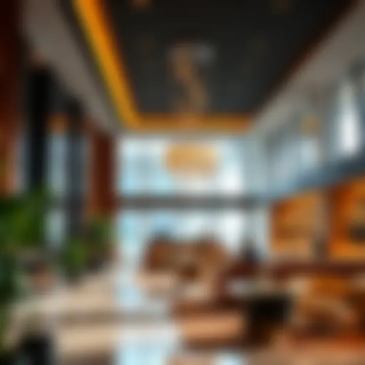 Emaar sales office interior highlighting elegant design and customer engagement space