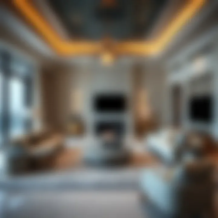 Luxurious living room interior of a residence at Four Seasons