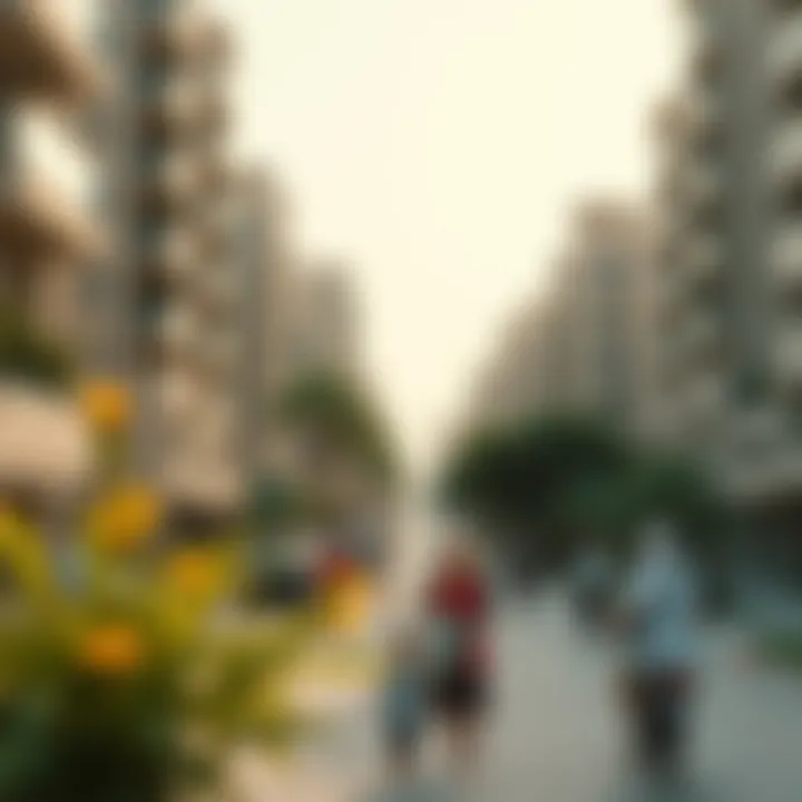 Vibrant Community Around the Gate Towers Community life surrounding the Gate Towers