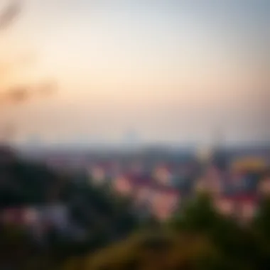 A panoramic view of the surrounding community and skyline from Hill House Dubai