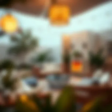 Cozy outdoor space for relaxation