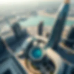 Aerial view of ICD Brookfield Place showcasing its architectural brilliance