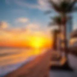 Stunning view of JBR Beach at sunset