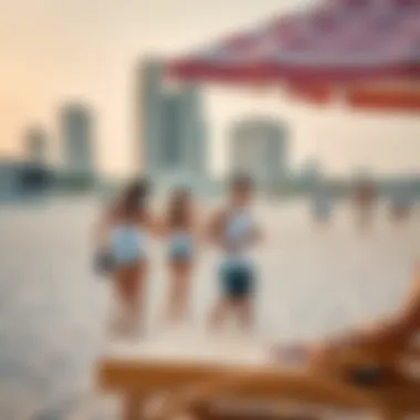 Vibrant beach activities at JBR