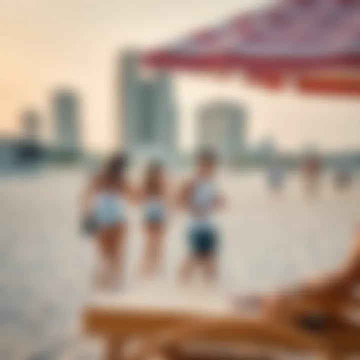 Vibrant beach activities at JBR