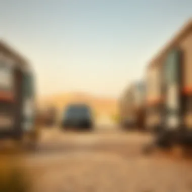 Potential buyers exploring caravans in the Hatta region