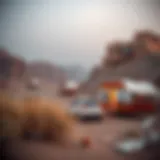 Scenic view of Hatta showcasing the unique caravan landscape