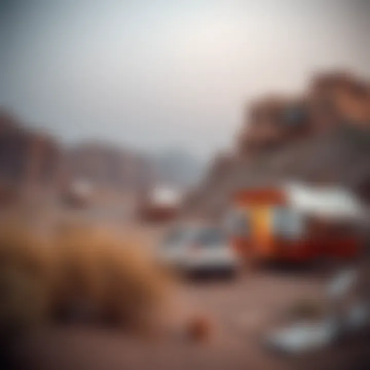 Scenic view of Hatta showcasing the unique caravan landscape