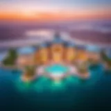 Stunning aerial view of Malibu Bay in Damac Hills showcasing its architectural elegance