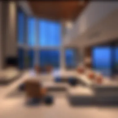Beautifully designed living space in Malibu Bay highlighting modern architecture and comfort