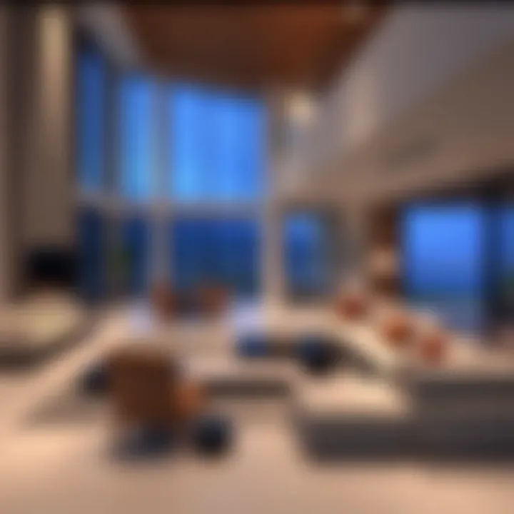 Beautifully designed living space in Malibu Bay highlighting modern architecture and comfort