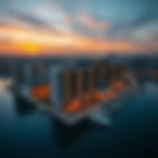 Aerial view of Marina Quays West showcasing its luxurious design and waterfront location